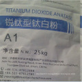 good whiteness/hiding power Anatase titanium dioxid A1 widely used in many industrial fields , such as rubber , paint , plastic